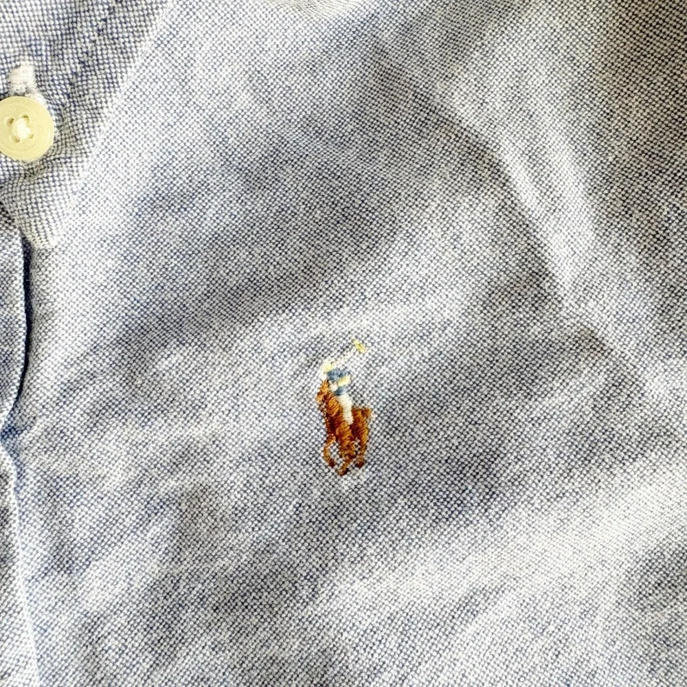 Ralph Lauren Boys Blue Oxford Classic Preppy Champray Button Down Shirt Size 4T
